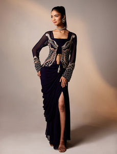 Noir Draped Saree