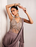 Ethereal Grey Drape Saree