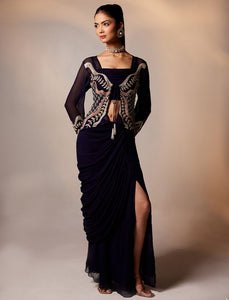 Noir Draped Saree